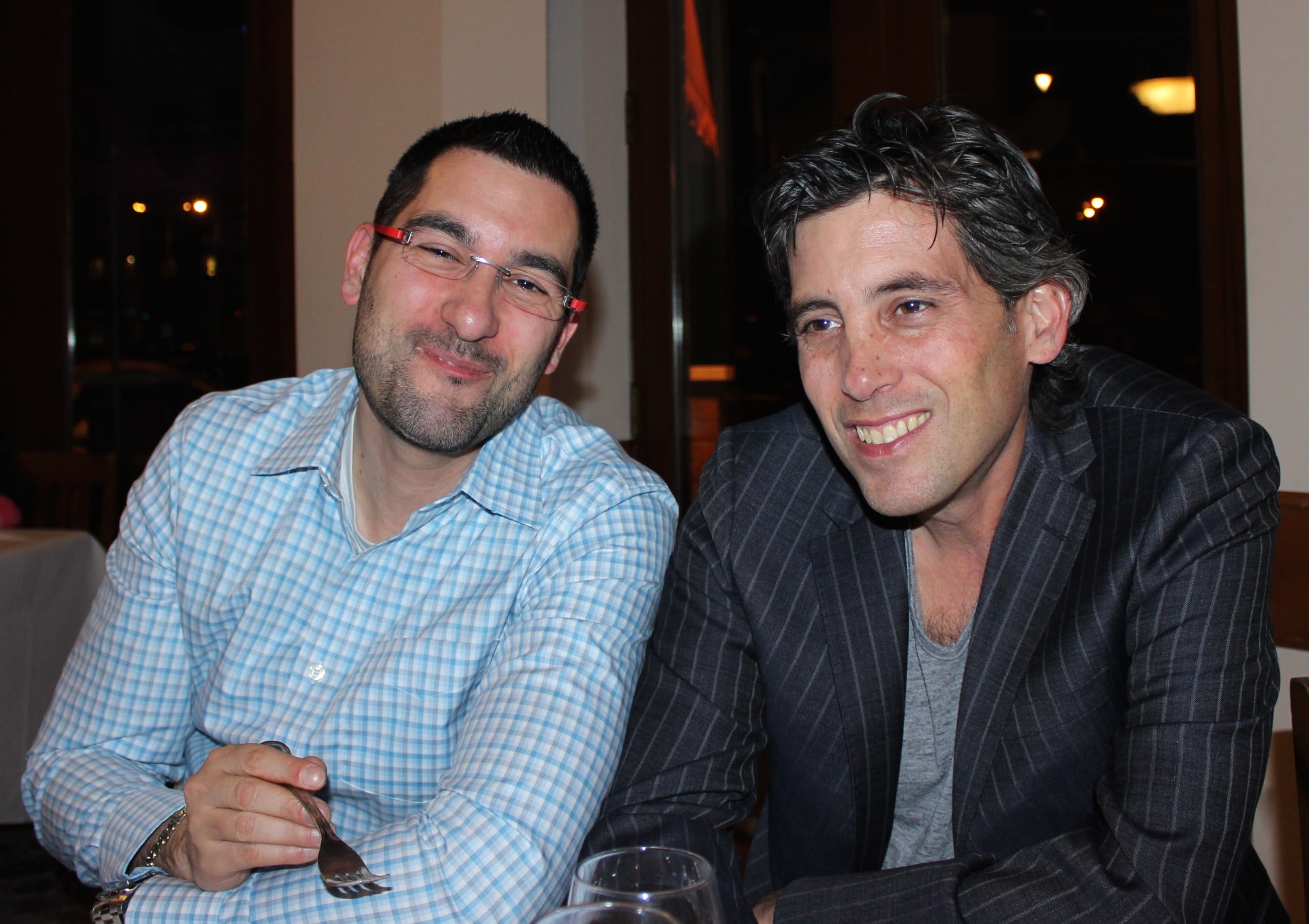 The founders of Signature Relocation Services together at dinner